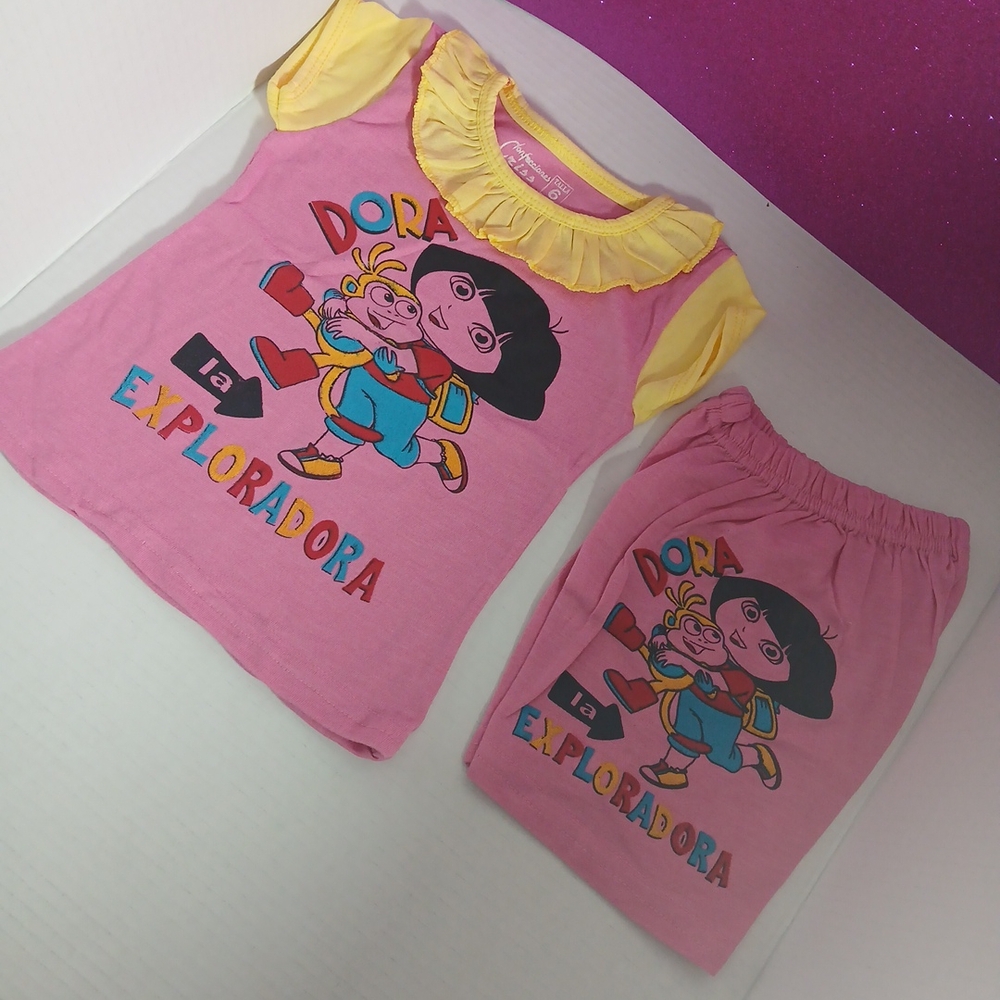 Pink and Yellow Kids Pajama Set